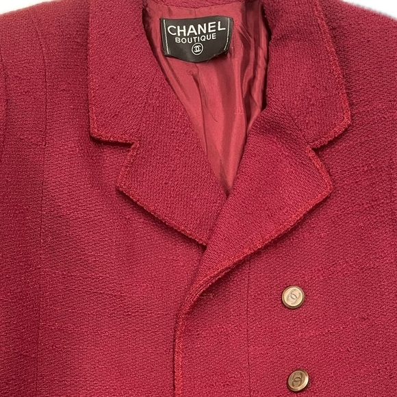 Chanel Burgundy Blazer Jacket - Picture 4 of 16